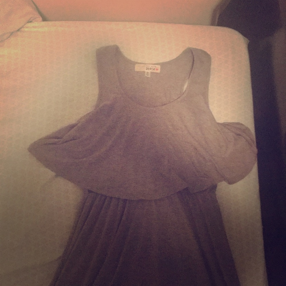 A love derick high low dress in gray